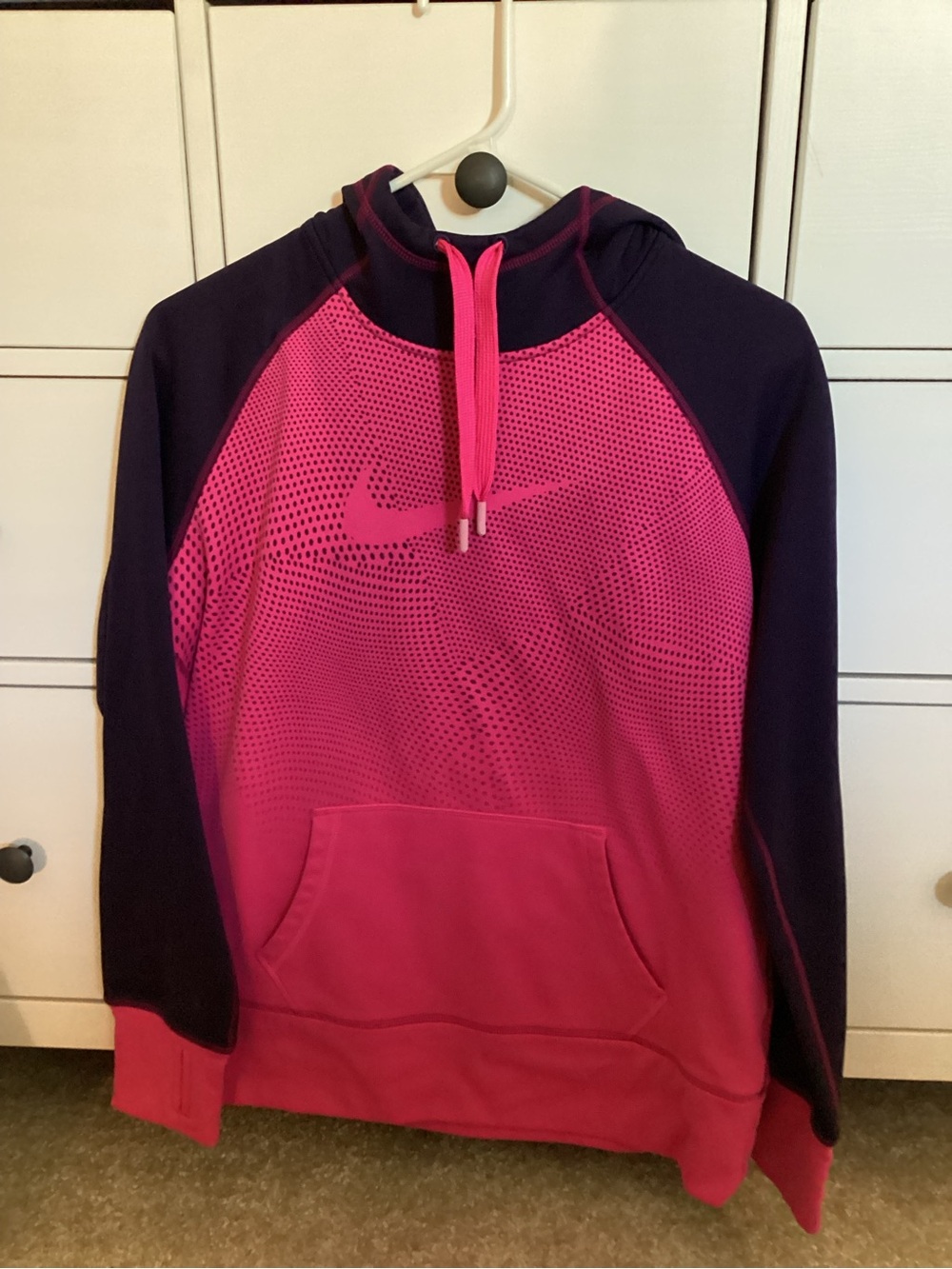 Nike Hot Pink and Deep Purple Performance Hoodie